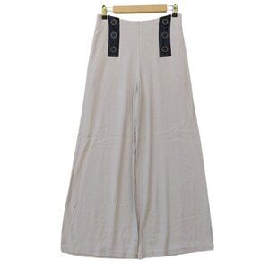 NOR Denmark Wide Leg Sailor Pants Size 2 Tan Button Front Viscose Lagenlook